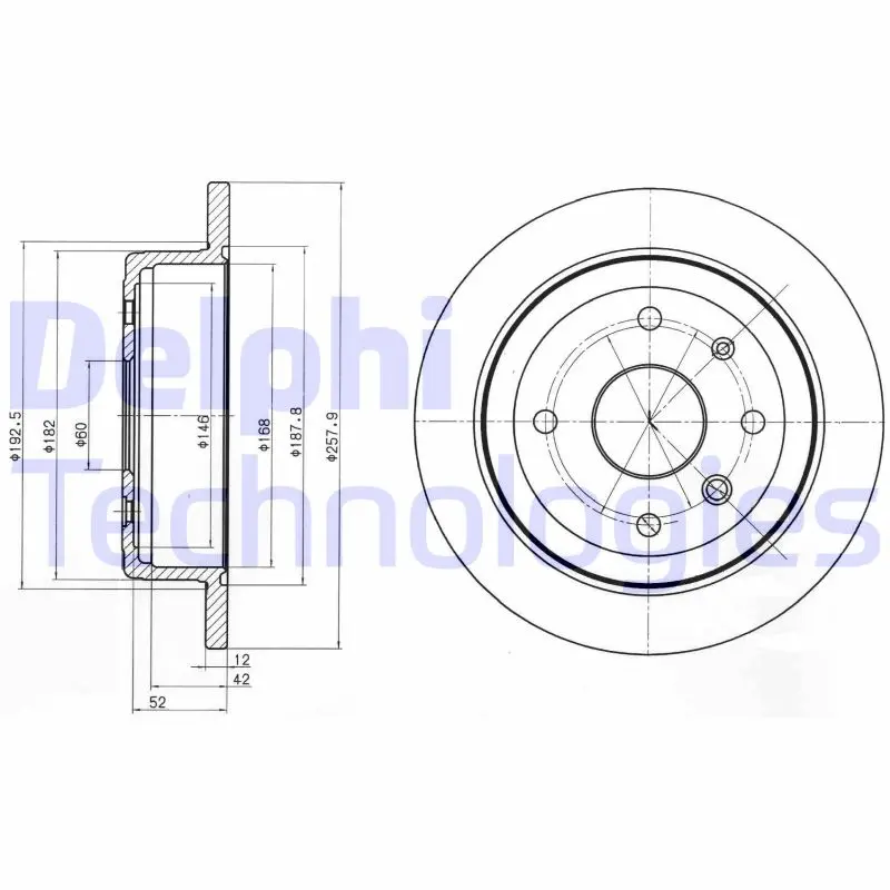 спирачен диск DELPHI              