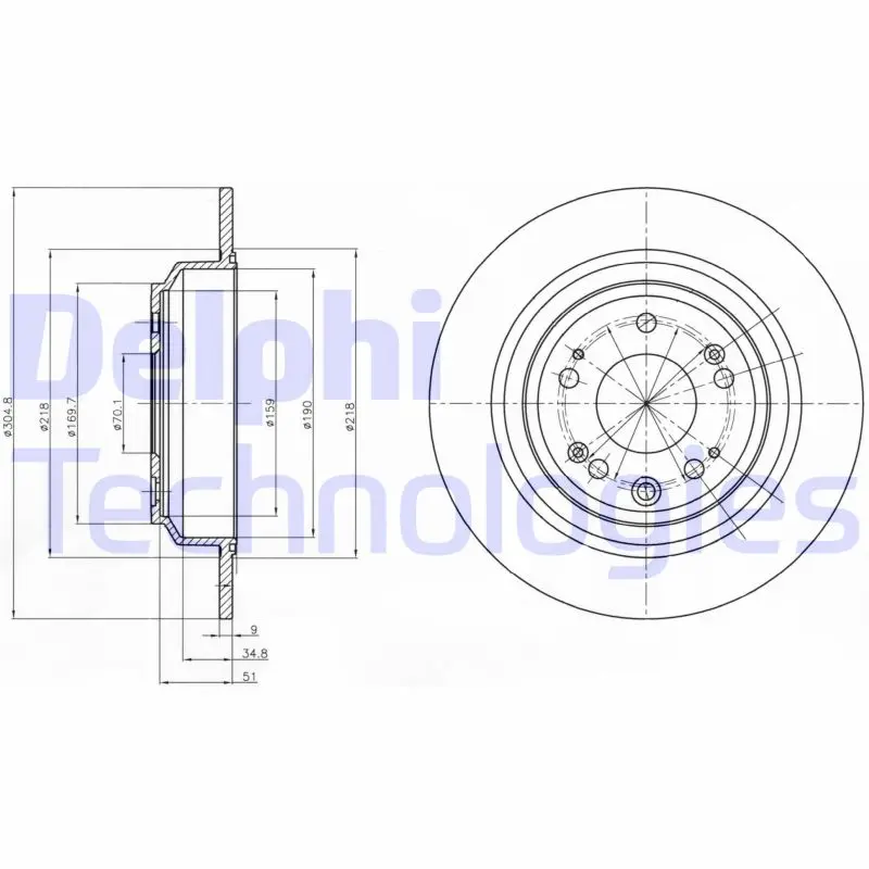 спирачен диск DELPHI              