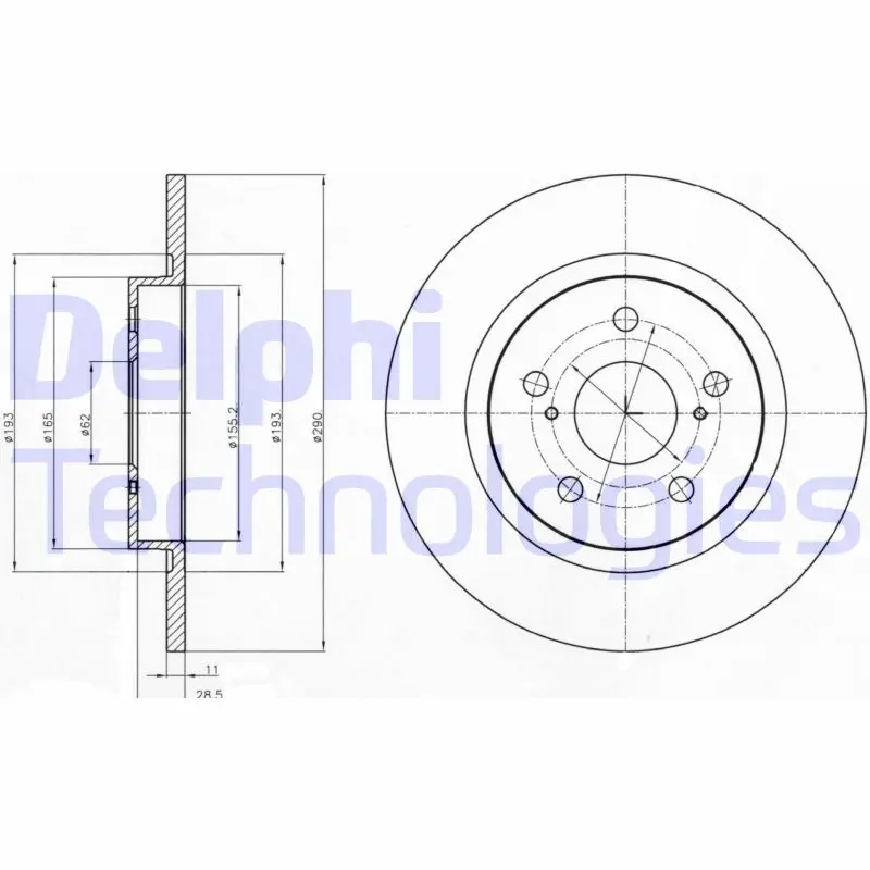 спирачен диск DELPHI              