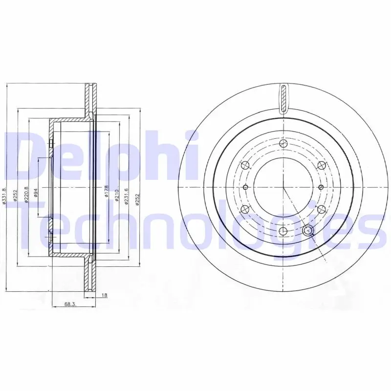 спирачен диск DELPHI              