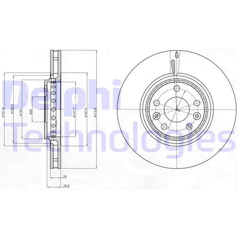 спирачен диск DELPHI              