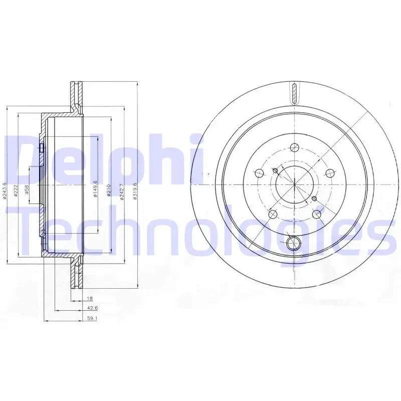 спирачен диск DELPHI              