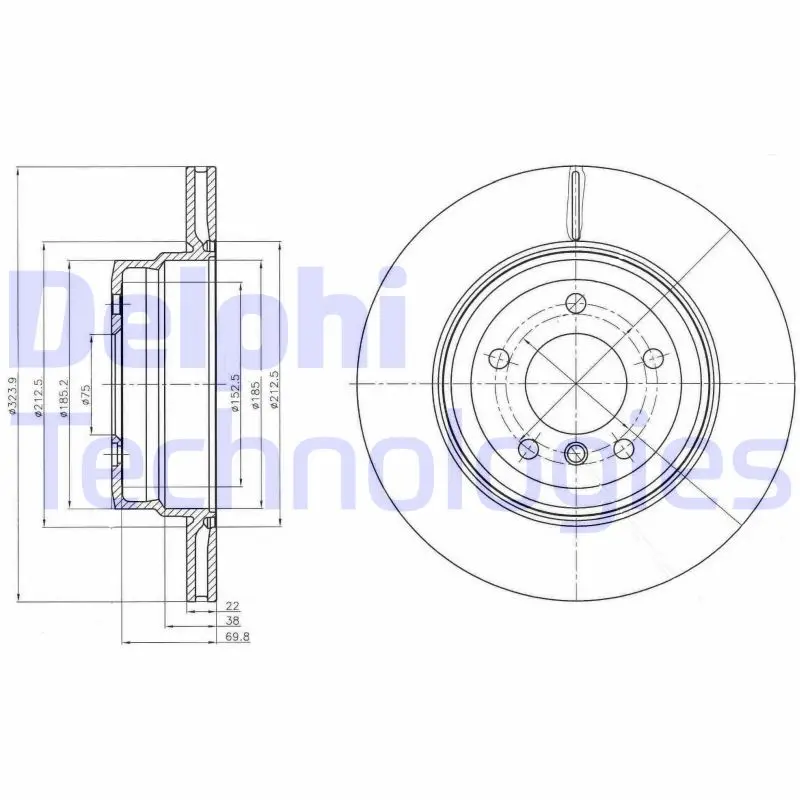 спирачен диск DELPHI              