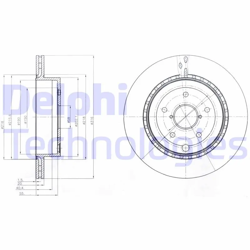 спирачен диск DELPHI              