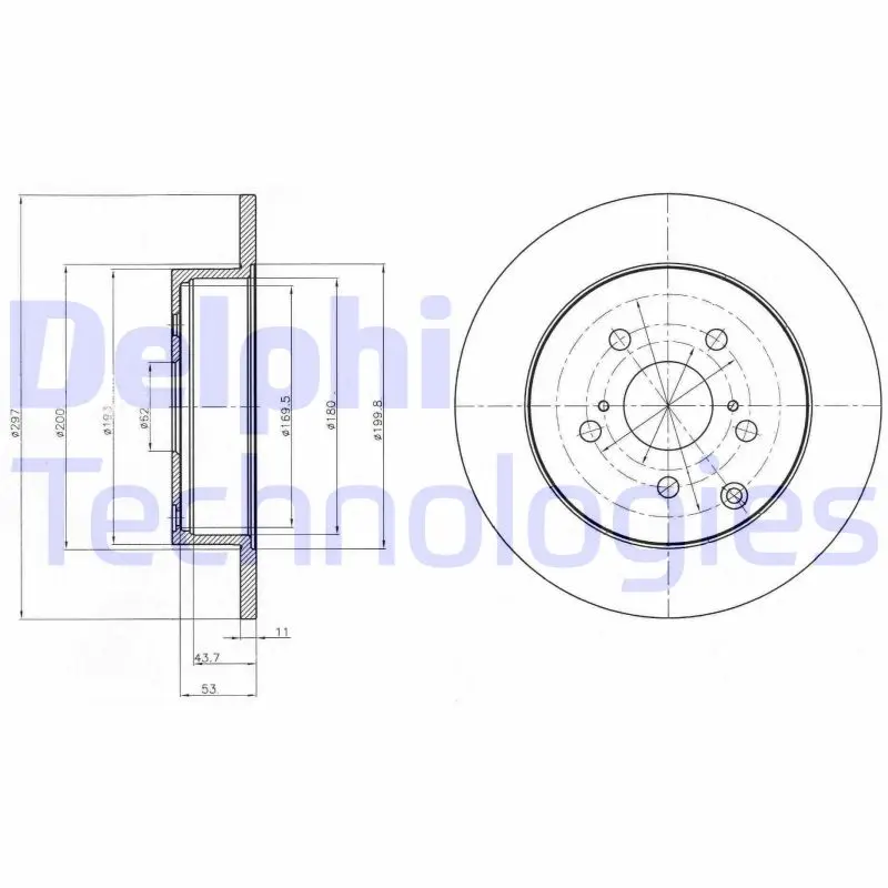спирачен диск DELPHI              