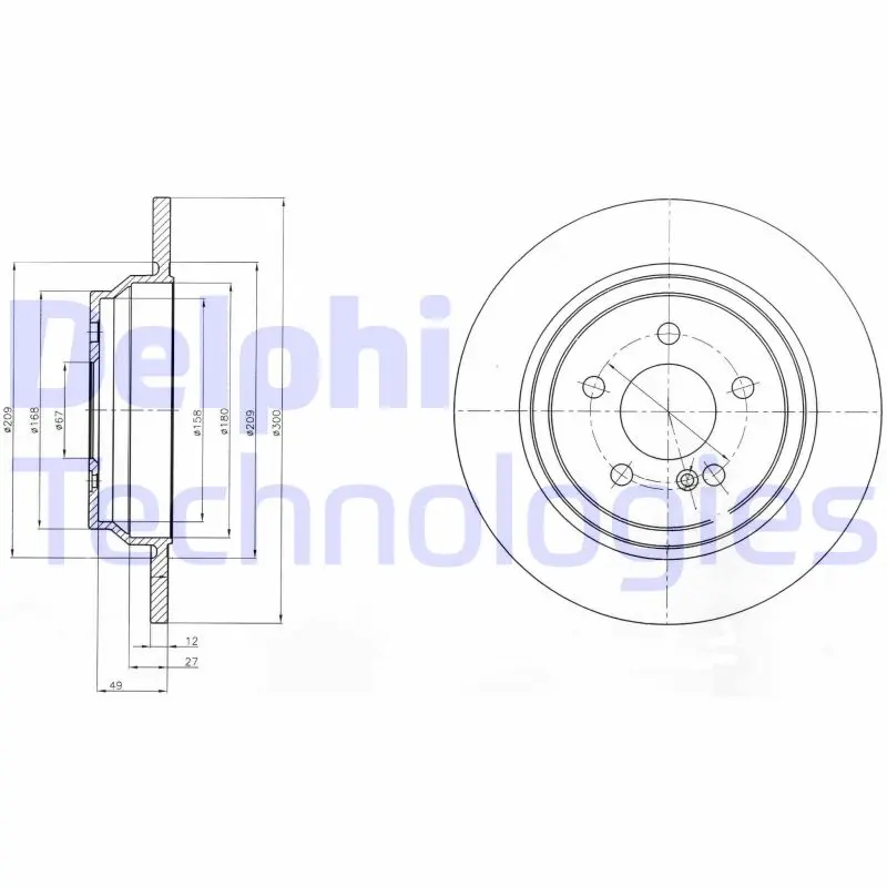 спирачен диск DELPHI              