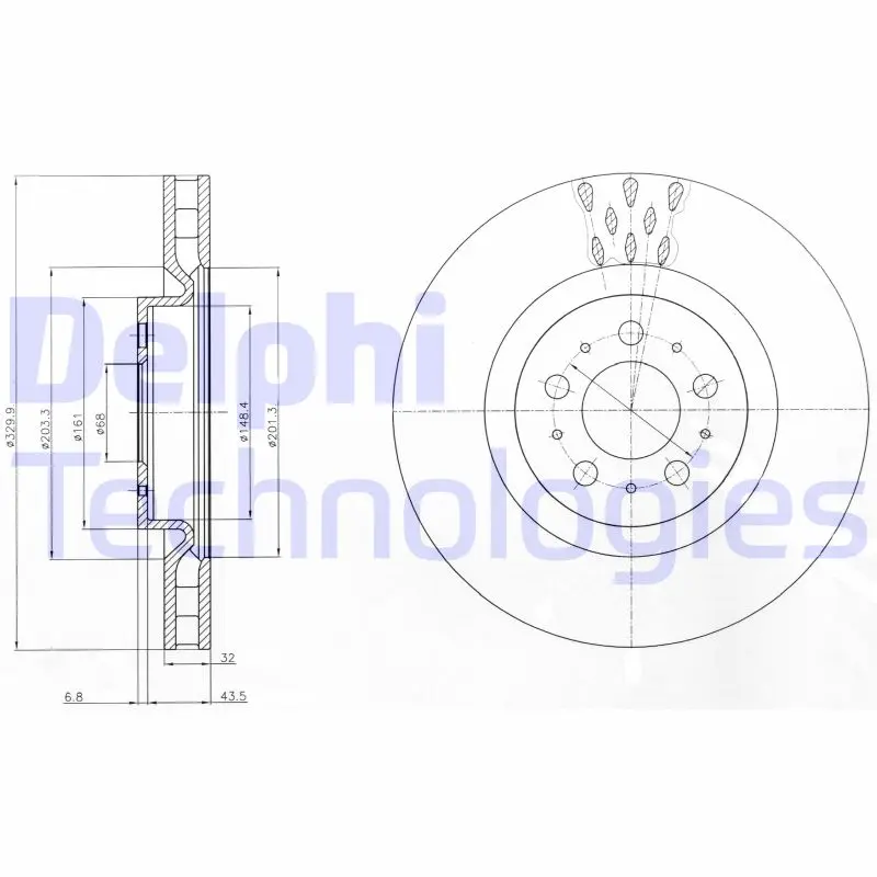 спирачен диск DELPHI              