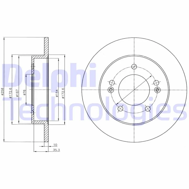спирачен диск DELPHI              