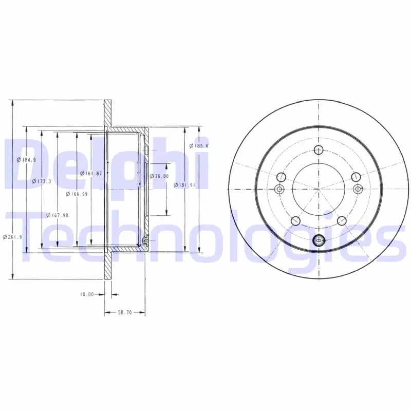 спирачен диск DELPHI              