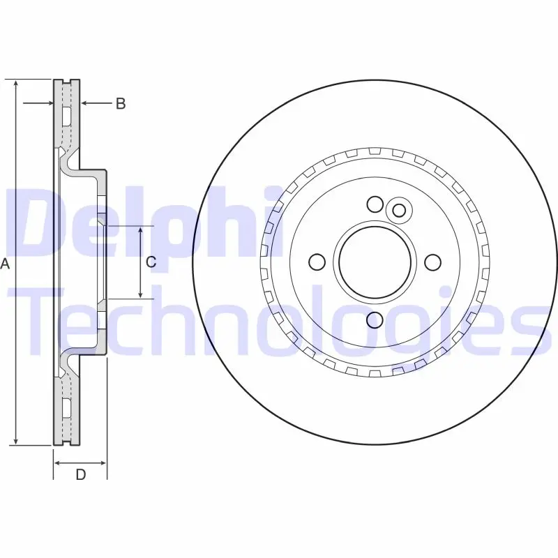 спирачен диск DELPHI              
