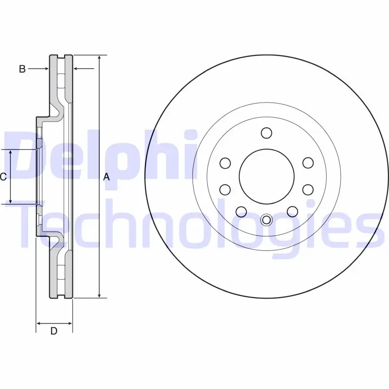 спирачен диск DELPHI              