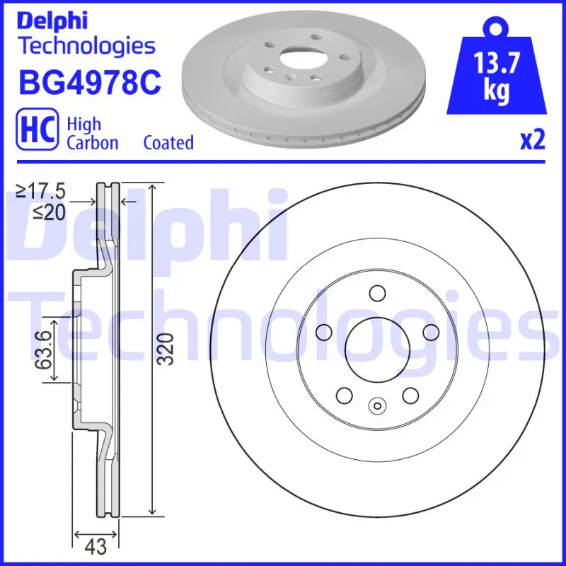 спирачен диск DELPHI              