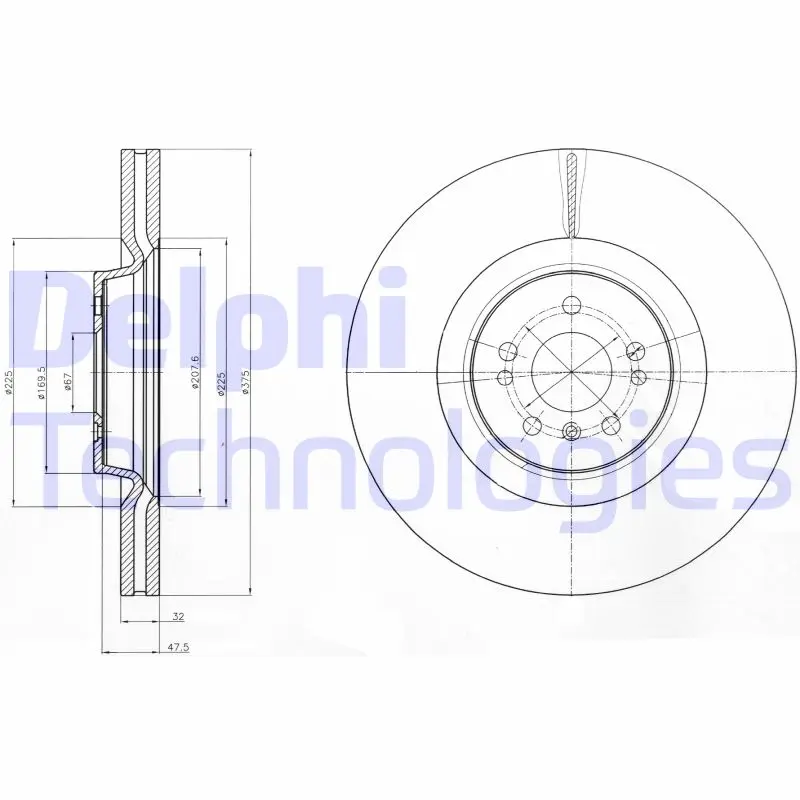 спирачен диск DELPHI              