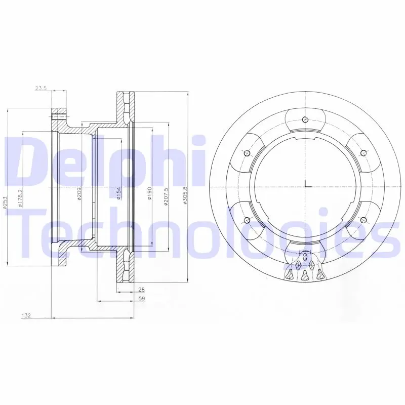 спирачен диск DELPHI              
