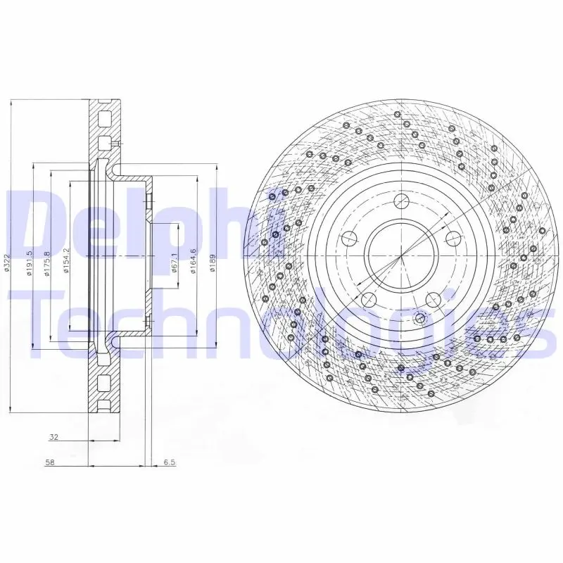 спирачен диск DELPHI              