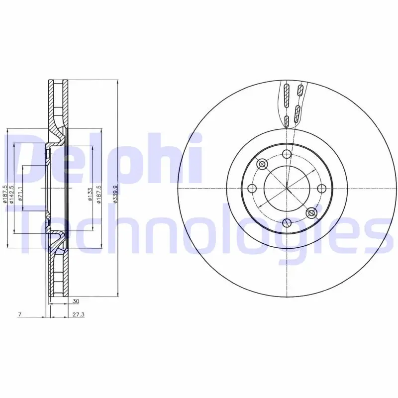 спирачен диск DELPHI              