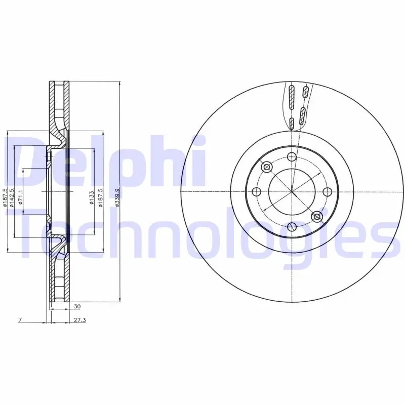 спирачен диск DELPHI              
