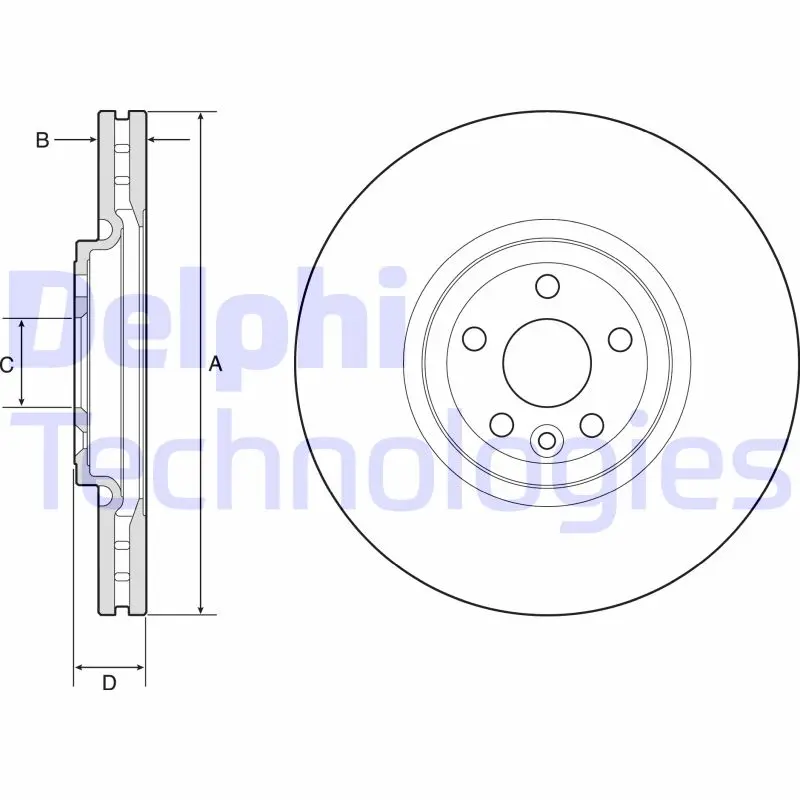 Спирачни дискове за LAND ROVER RANGE ROVER VELAR (L560) 3.0 P340 4x4 BG9178C DELPHI              