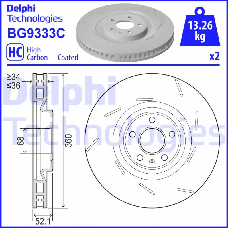 спирачен диск DELPHI              