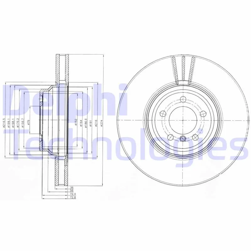 спирачен диск DELPHI              