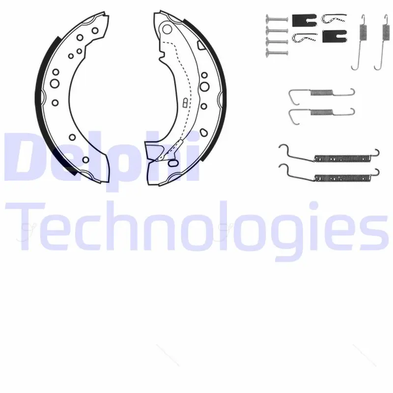 комплект спирачна челюст DELPHI              