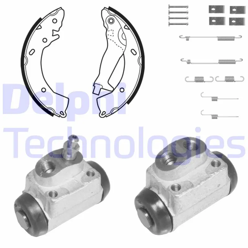 комплект спирачна челюст DELPHI              