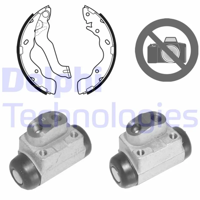 комплект спирачна челюст DELPHI              