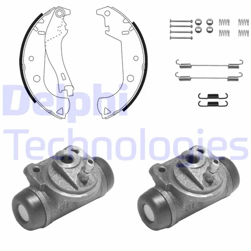 комплект спирачна челюст DELPHI              