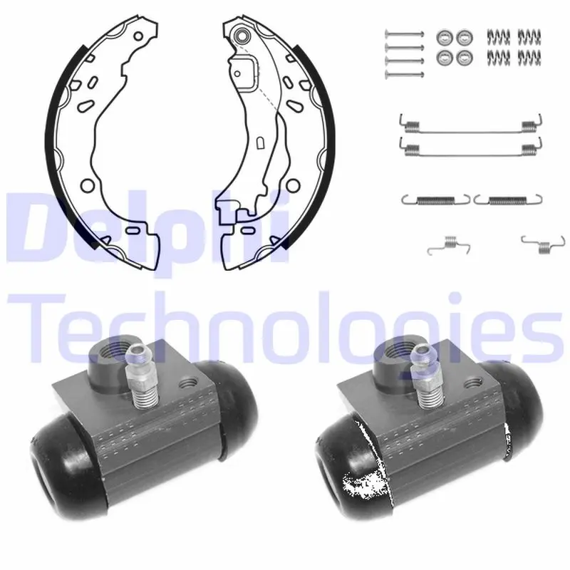 комплект спирачна челюст DELPHI              