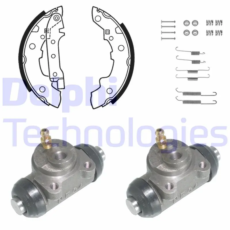 комплект спирачна челюст DELPHI              