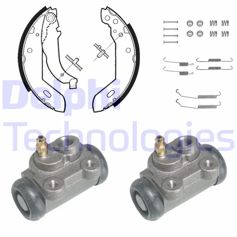 комплект спирачна челюст DELPHI              