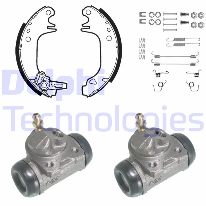 комплект спирачна челюст DELPHI              