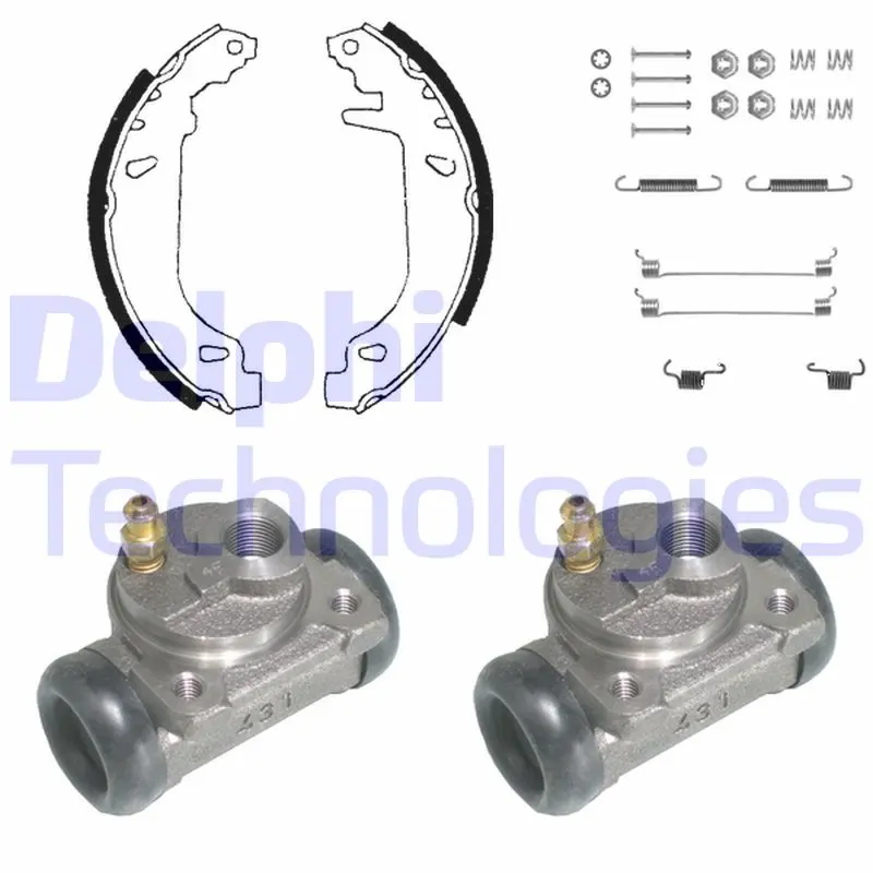 комплект спирачна челюст DELPHI              