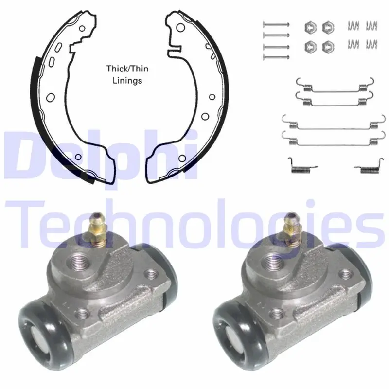 комплект спирачна челюст DELPHI              