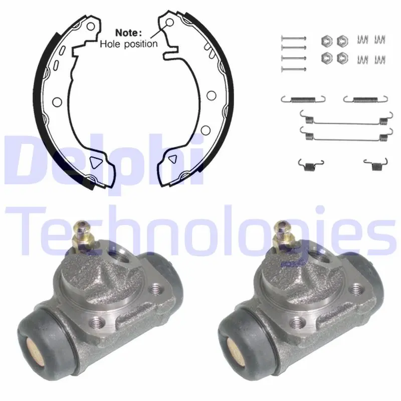 комплект спирачна челюст DELPHI              