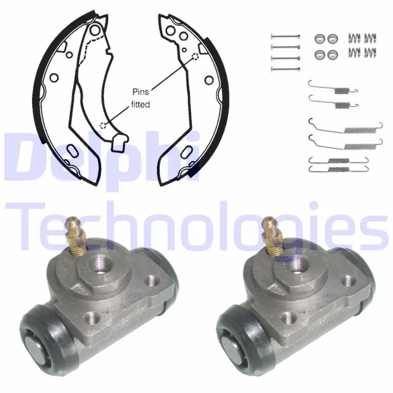 комплект спирачна челюст DELPHI              