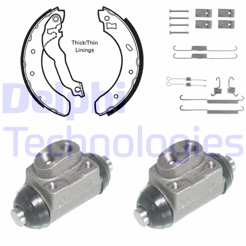 комплект спирачна челюст DELPHI              