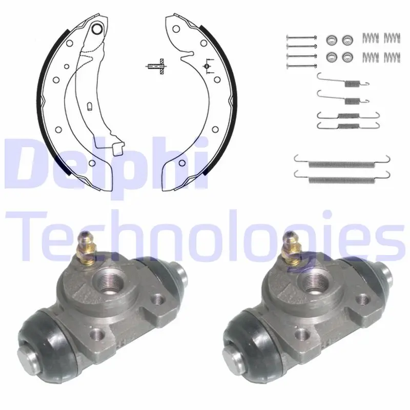 комплект спирачна челюст DELPHI              