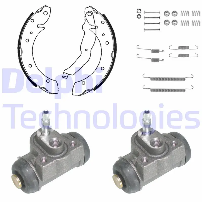 комплект спирачна челюст DELPHI              