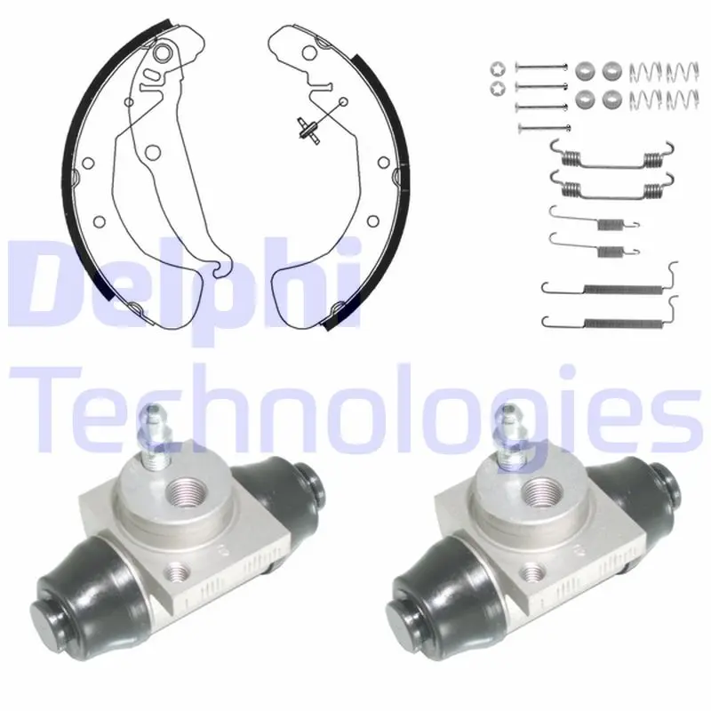 комплект спирачна челюст DELPHI              