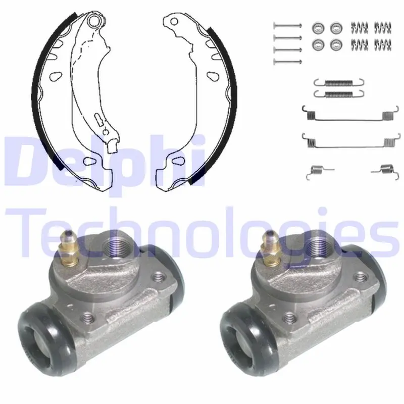 комплект спирачна челюст DELPHI              
