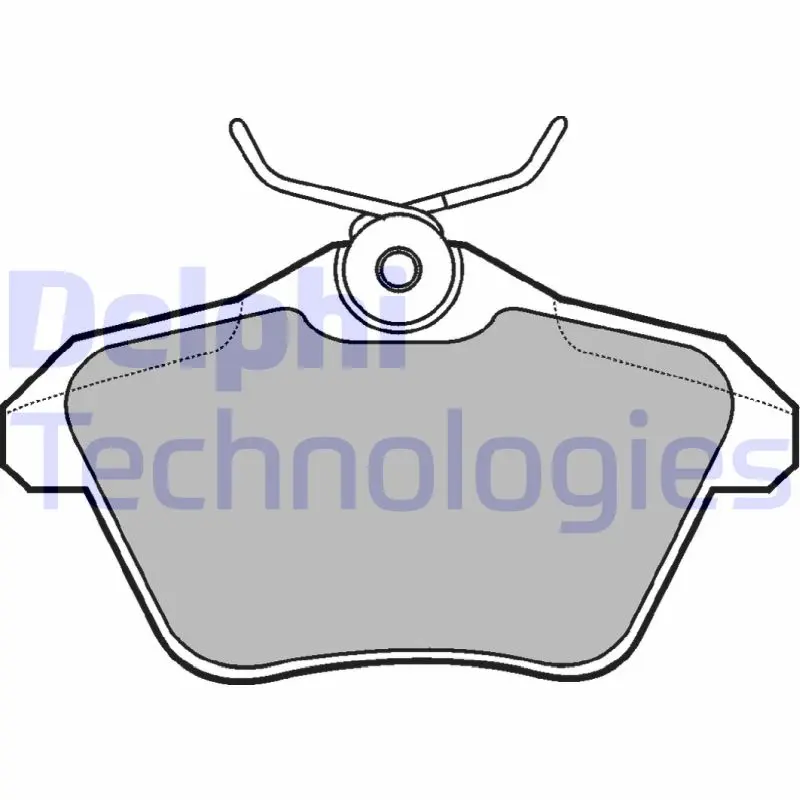 комплект спирачно феродо, дискови спирачки DELPHI              