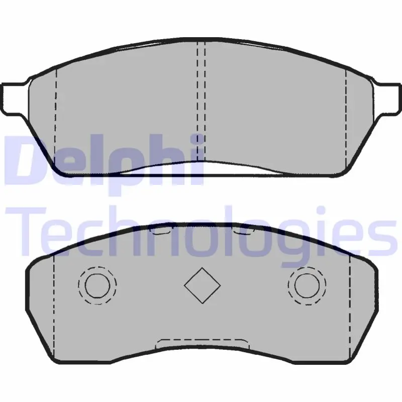 комплект спирачно феродо, дискови спирачки DELPHI              