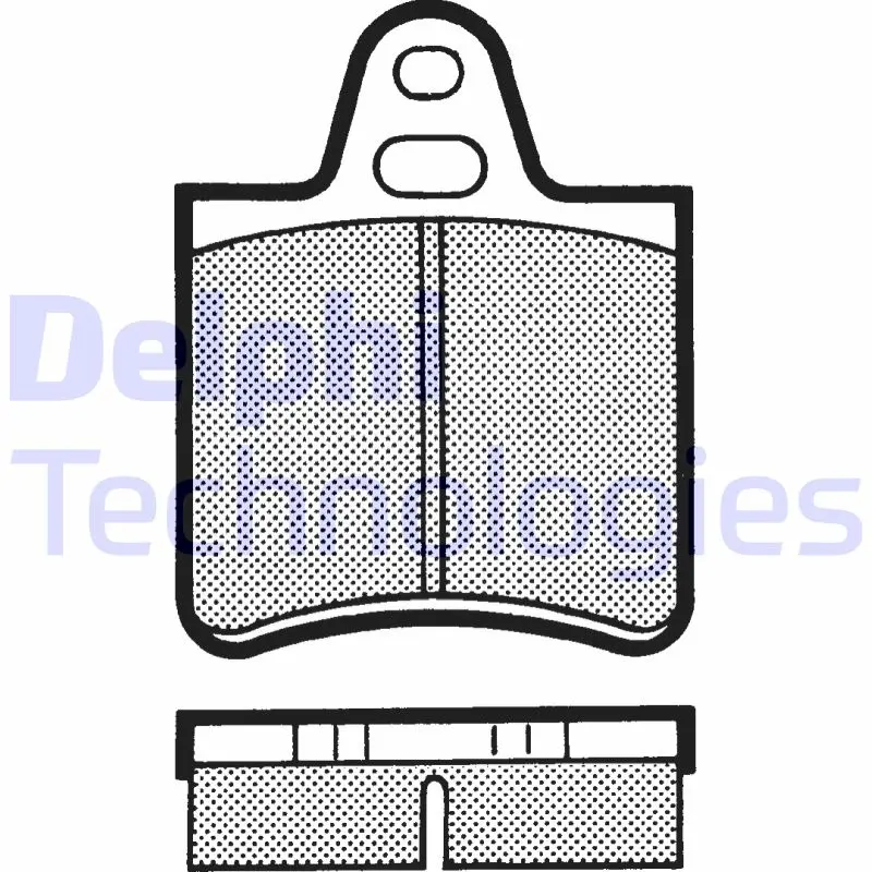 комплект спирачно феродо, дискови спирачки DELPHI              