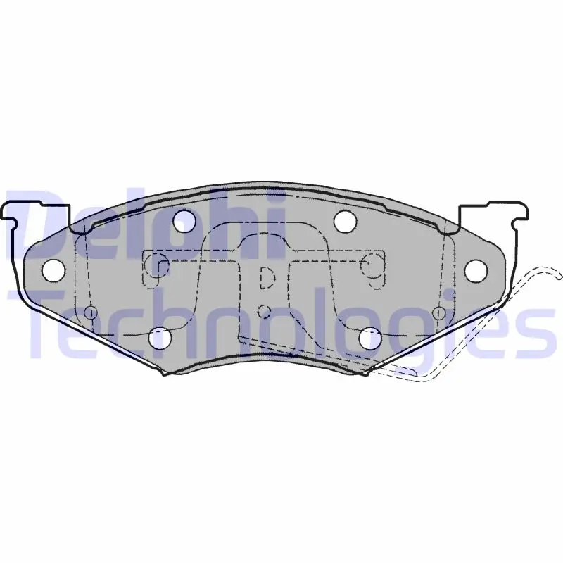 комплект спирачно феродо, дискови спирачки DELPHI              