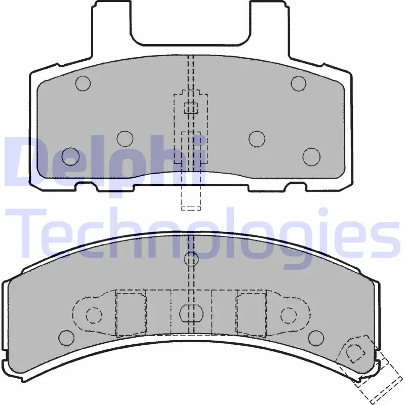 комплект спирачно феродо, дискови спирачки DELPHI              