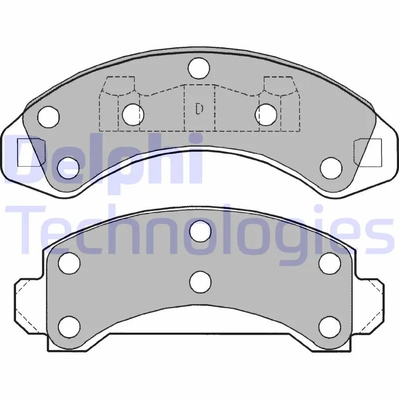комплект спирачно феродо, дискови спирачки DELPHI              