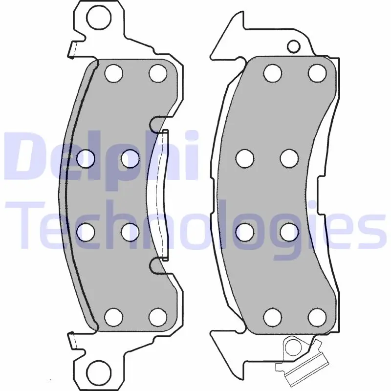 комплект спирачно феродо, дискови спирачки DELPHI              