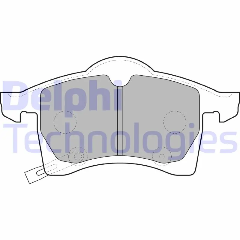 комплект спирачно феродо, дискови спирачки DELPHI              