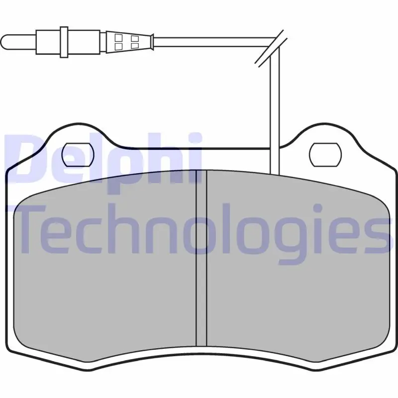 комплект спирачно феродо, дискови спирачки DELPHI              